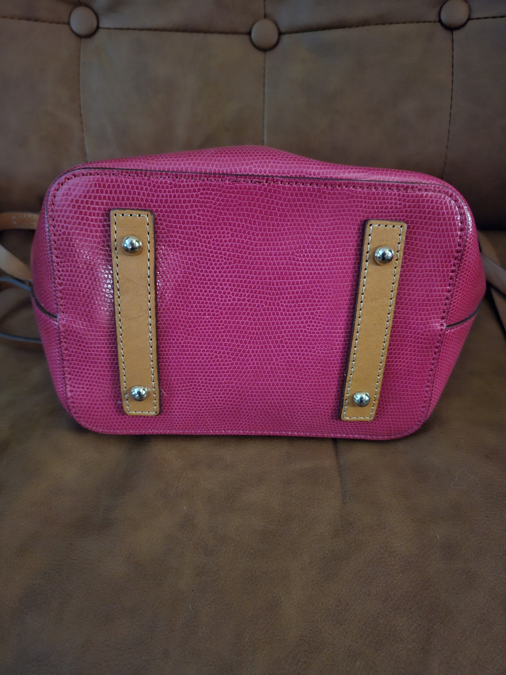 Dooney & Bourke Pink Bucket Crossbody Bag with Tassel Accent - Picture 5 of 5